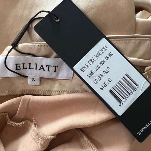 ELLIATT Jacinda Dress in Gold Size Small NEW NWT - Picture 10 of 10